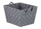 Non-Woven Strap Handle Bin, Storage Basket Organizer, (Grey, Medium)